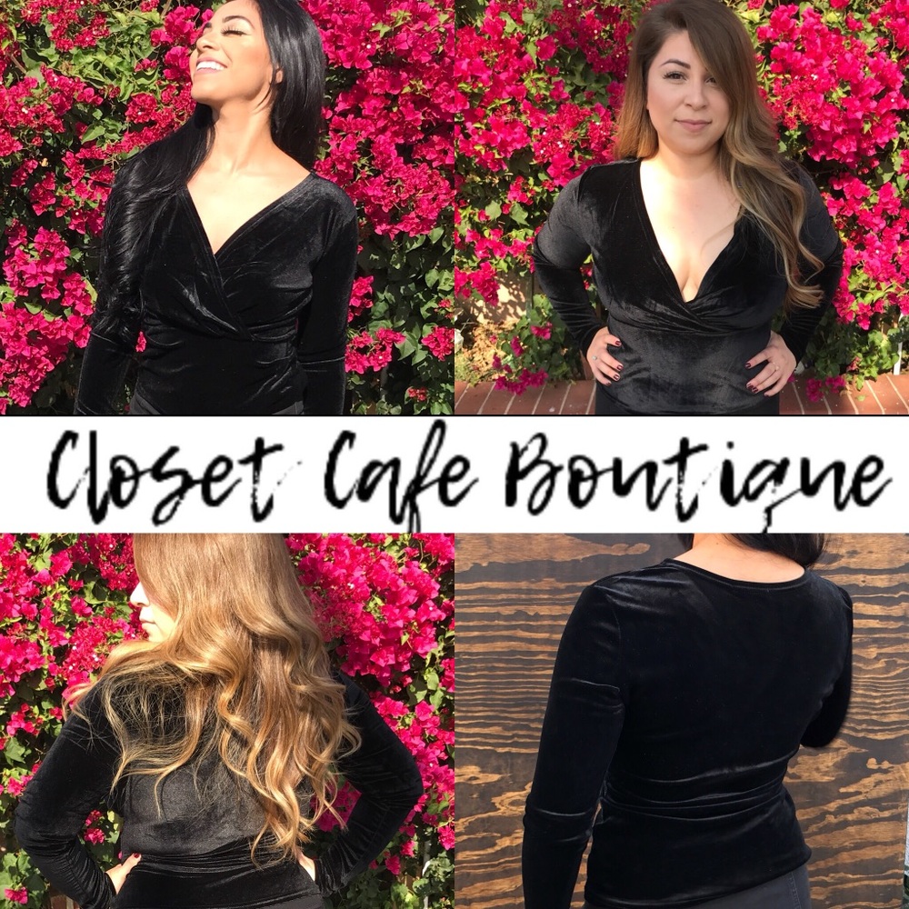 Black velvet top